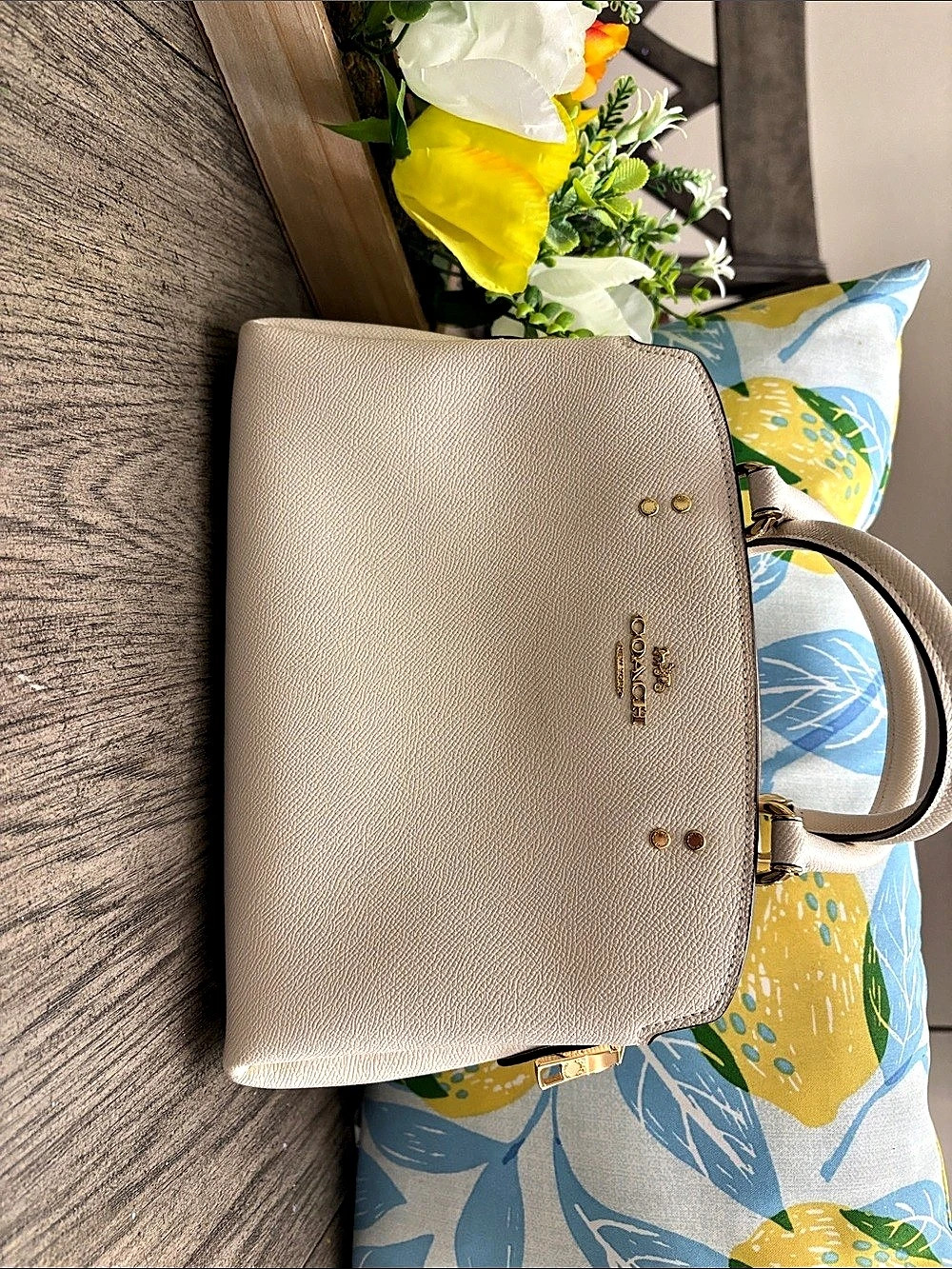 Coach Beige Satchel
